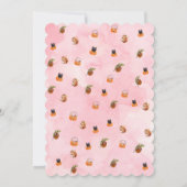 Party Tiere Halloween Thema in Rosa Geburtstag Einladung (Rückseite)