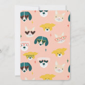 Party Tiere Hunde & Katzen Balloons Geburtstag Einladung (Rückseite)