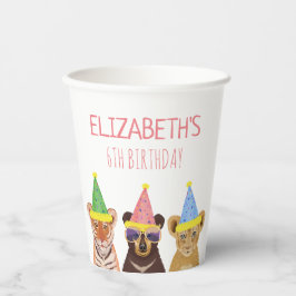 Party Tiere Illustration Geburtstag Pappbecher