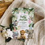 Party Tiere Jungle Safari Geburtstag Einladung<br><div class="desc">Unser bezauberndes Party Jungle Safari Geburtstag Einladungen bringen Spaß und Festlichkeit zum Geburtstag Ihres kleinen Hauses. Diese niedlichen Einladungen bieten ein lebendiges Dschungelmotiv mit süßen Dschungeltieren. Bereiten Sie sich auf einen wilden und unvergesslichen Geburtstag vor! Matching Artikel in unserem Shop Cava Party Designs. Nur für den persönlichen Gebrauch.</div>