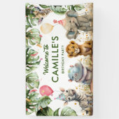 Party Tiere Jungle Safari Geburtstag Willkommen Banner (Vertikal)