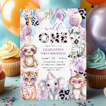 Party Tiere Jungle Safari Wild 1. Geburtstag