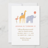 Party Tiere Kindergeburtstag Einladung (Vorderseite)