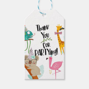 Party Tiere, Kindergeburtstag, tierisches Party Ge Geschenkanhänger