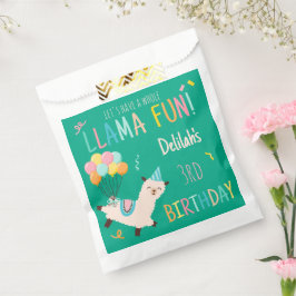 Party-Tiere Lama Geburtstagsmädchen Grün Geschenktütchen
