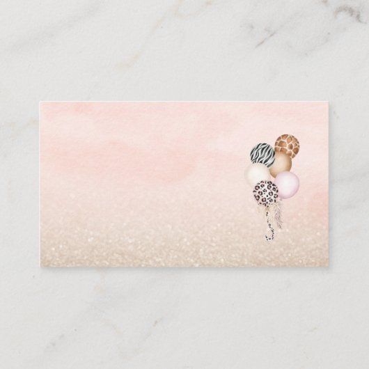 Party Tiere Leopard Print Jungle Wild Baby Show Begleitkarte (Rückseite)