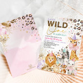 Party Tiere Leopard Print Safari Baby Girl Einladung