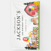 Party Tiere LKW Kids Farm Geburtstag Willkommen Banner (Vertikal)