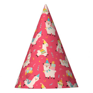 Party-Tiere Llama Geburtstagsfeier Rosa Partyhütchen