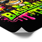 Party-Tiere Meme Baseball lustiger Affe Poster (Ecke)