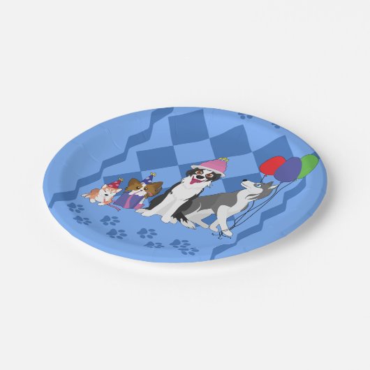 Party-Tiere Pappteller (Schrägansicht)