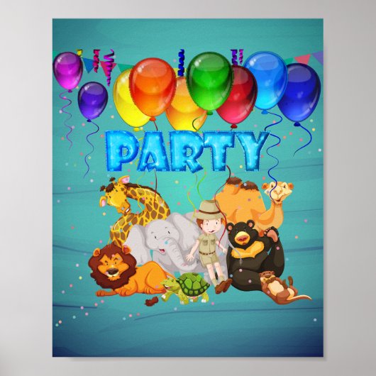 Party-Tiere Poster (Vorne)