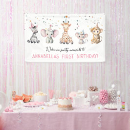 Party-Tiere Safari Geburtstagsgeschenk Banner