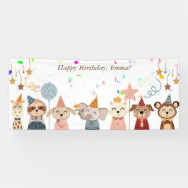 Party Tiere Thema personalisiert Banner