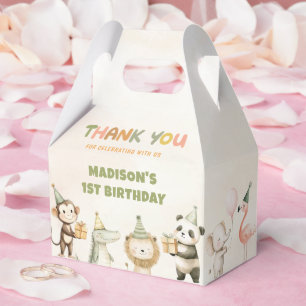 Party-Tiere Wilde Safari 1. Geburtstag Geschenkschachtel