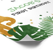 Party Tiere Willkommen Sign Zoo Safari Jungle Poster (Ecke)