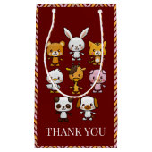 Party Tiere, Zickzack danke Ihnen für Tasche Kleine Geschenktüte (Vorderseite)