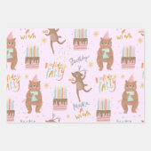 Party Tierfarbige Kinder Geschenkpapier Set (Vorderseite 3)