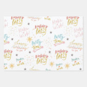 Party Tierfarbige Kinder Geschenkpapier Set (Vorderseite 2)