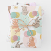 Party Tierfarbige Kinder Geschenkpapier Set (Beispiel)