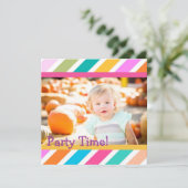 Party Tiime Girls zum Geburtstag Einladung (Stehend Vorderseite)