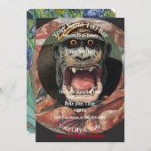 Party Tiki Bar Einladung (Vorne/Hinten)