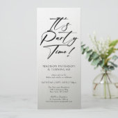 Party Time 40. Geburtstag Party Einfache Eleganz Einladung (Stehend Vorderseite)