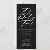 Party Time 40. Geburtstag Party Einfache Eleganz Einladung (Vorderseite)