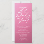 Party Time 40. Geburtstag Party Einfache Eleganz Einladung (Vorderseite)