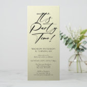 Party Time 40. Geburtstag Party Einfache Eleganz Einladung (Stehend Vorderseite)