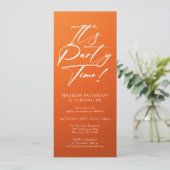 Party Time 40. Geburtstag Party Einfache Eleganz Einladung (Stehend Vorderseite)