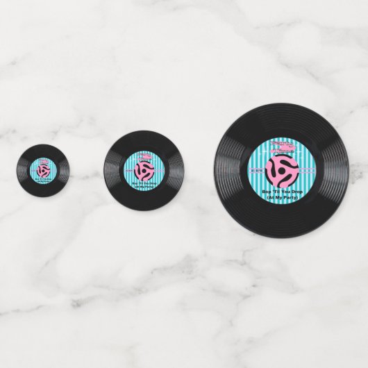 Party Time 45 RPM Record Konfetti (Rückseiten)