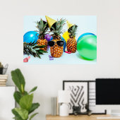 Party Time Ananas mit Gastgeschenken, ZSSG Poster (Heimbüro)