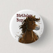 Party Time Appaloosa Pferd Button (Vorderseite)