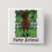 Party Time Appaloosa Pferd Button (Vorderseite)