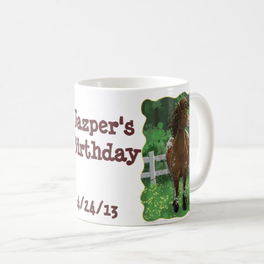 Party Time Appaloosa Pferd Kaffeetasse (VorderseiteRechts)