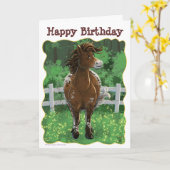 Party Time Appaloosa Pferd Karte (Gelbe Blume)