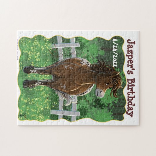 Party Time Appaloosa Pferd Puzzle (Horizontal)