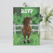 Party Time Appaloosa Pferd RSVP Karte (Stehend Vorderseite)