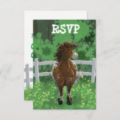 Party Time Appaloosa Pferd RSVP Karte (Vorne/Hinten)