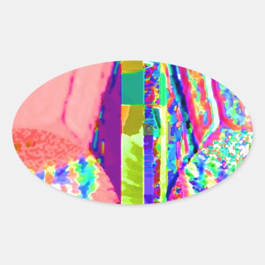 PARTY TIME ART for Clubs Cabarets Tanzgespinst Ovaler Aufkleber (Vorderseite)