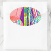 PARTY TIME ART for Clubs Cabarets Tanzgespinst Ovaler Aufkleber (Tasche)