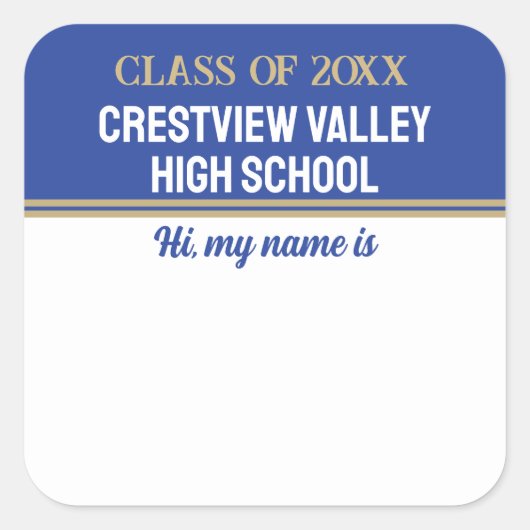 Party Time! Aufkleber für Wiedersehen-Klassennamen (Vorderseite)