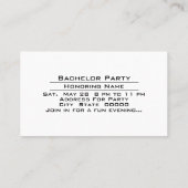 Party Time Bachelor Feier Einladung Party (Rückseite)