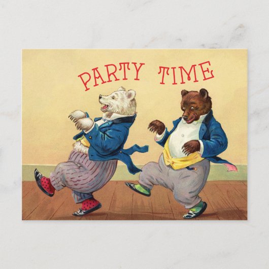 Party Time Bears Postkarte (Vorderseite)