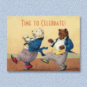 Party Time Bears Postkarte