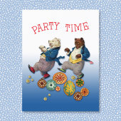 Party Time Bears Postkarte