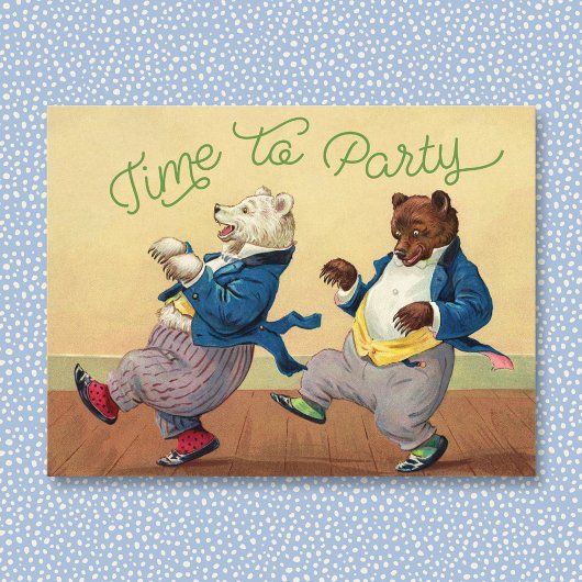 Party Time Bears Postkarte