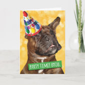 Party Time Boxer Dog BYOB bringen Ihren eigenen Kn Karte (Vorderseite)