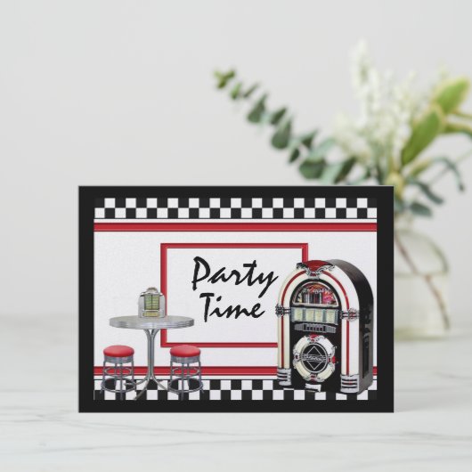 Party Time by SRF Einladung (Stehend Vorderseite)